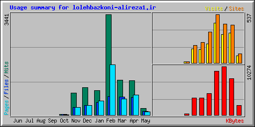 Usage summary for lolehbazkoni-alireza1.ir